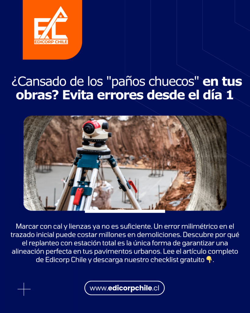 Replanteo con estación total: Evita paños chuecos | Edicorp